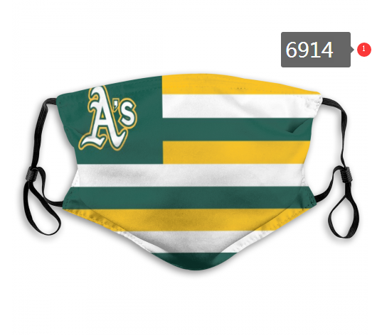 2020 MLB Oakland Athletics #1 Dust mask with filter->mlb dust mask->Sports Accessory